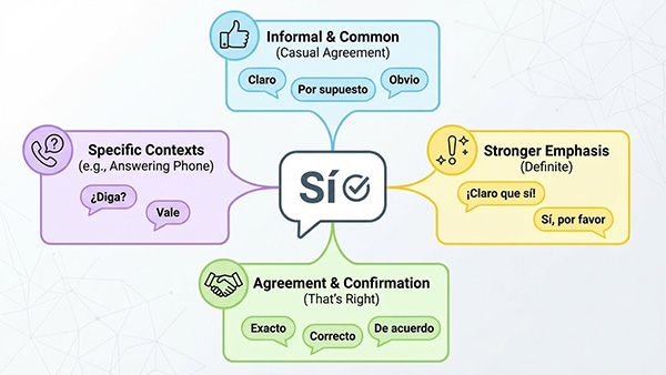 how to say yes in spanish google translate