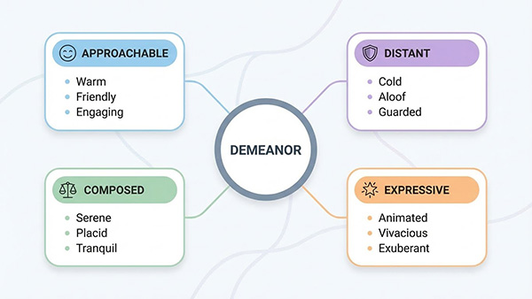good phrasae describing demeanor