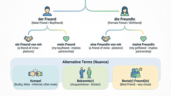how to say friend on german